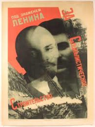 Un nuevo lenguaje de la forma:Gustar Klutis ensalza los logros soviéticos en los carteles hechos con fotomontaje.