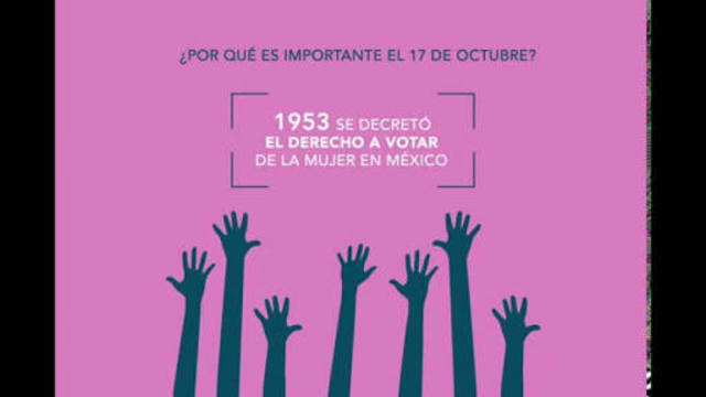 Las mexicanas consiguen el derecho al voto activo y pasivo.