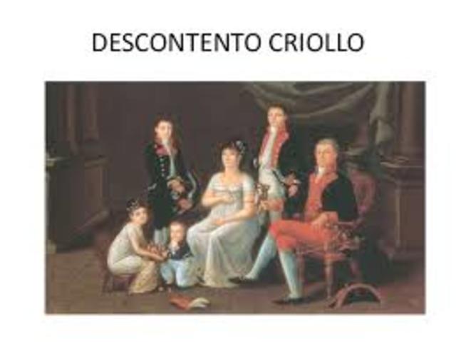 Discontent of the Creoles