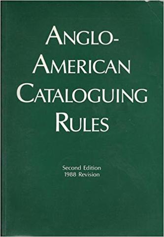 Nacen las  "Anglo-Americans cataloguing rules".