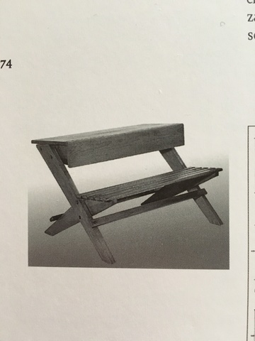 Mesa banco para aula rural