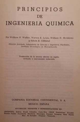 Primer libro de ingeniería química