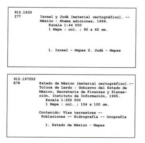 Uso de tarjetas para catalogación de libros