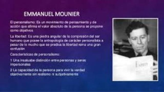 PERSONALISMO EMMANUEL MOUNIER