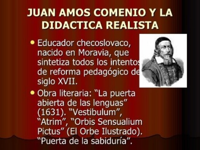 JUAN AMOS COMENIO, REALISTA.