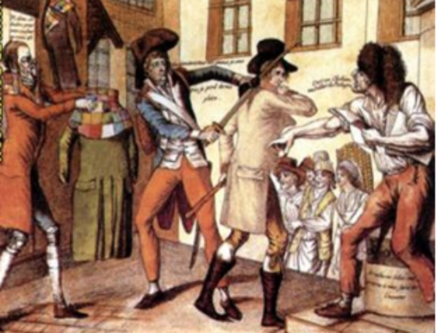 Con el gobierno de los cinco magistrados que constituían el Directorio desaparecieron el terror y la dictadura de los caudillos jacobinos, y surgieron nuevas inconformidades por parte del pueblo (1795-1799).