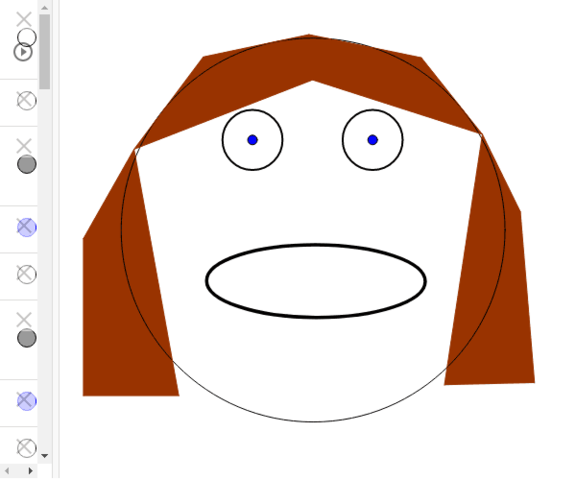 GeoGebra competition "funny faces" between DE, LV, FR