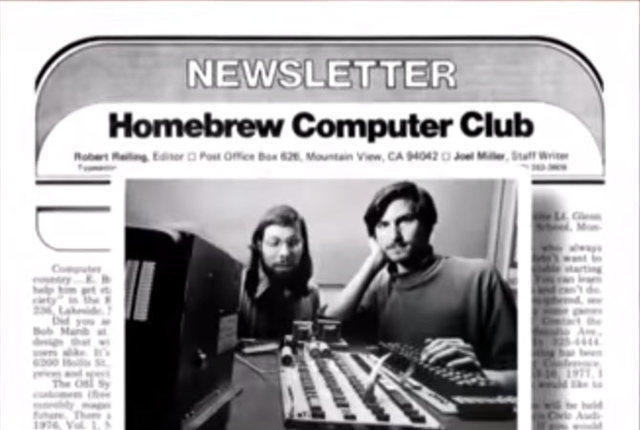 Jobs y Wozniak asisten a reuniones de Homebrew Computer Club