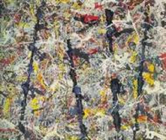Blue Poles de Jackson Pollock