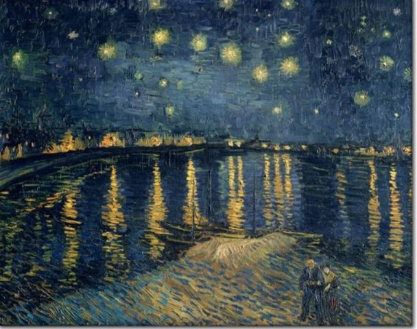 NOCHE ESTRELLADA SOBRE EL RODANO