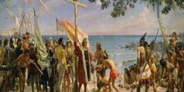 Llegada d Cristóbal Colon a América