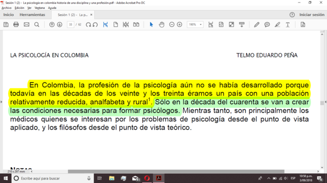 EL PENSAMIENTO PSICOLóGICO DE COMIENZOS DEL SIGLO XX