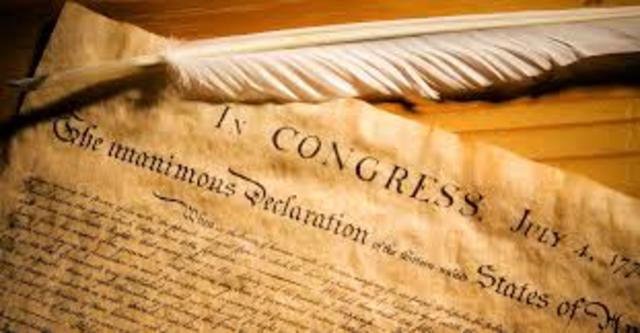 Declaration of Independence is written