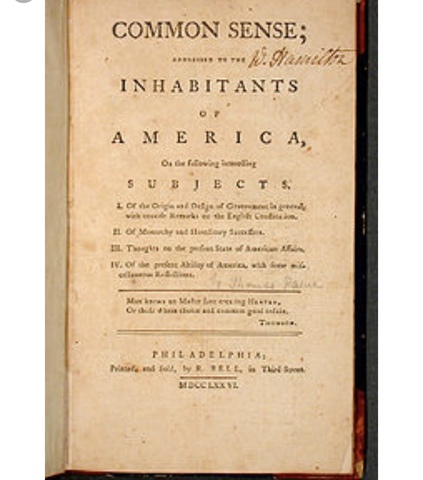 The publishing of Common Sense