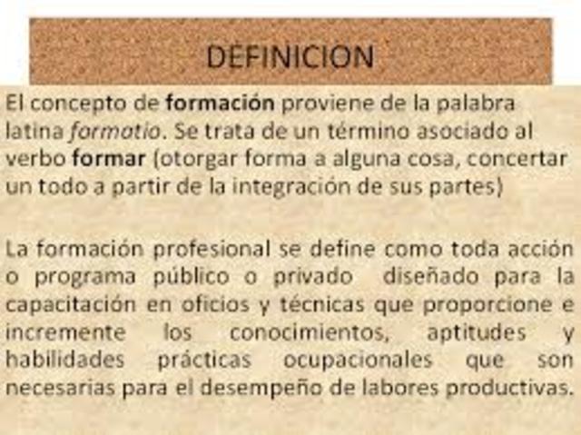 Concepto de formación