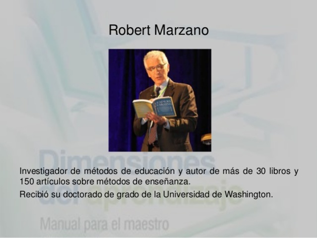 Robert J. Marzano (1992)  Aprendizaje Significativo