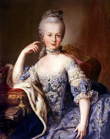 Marie Antoinette blir henrettet