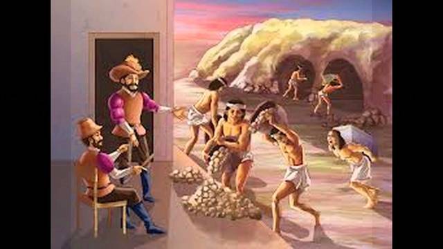 Los españoles conquistan a los indigenas