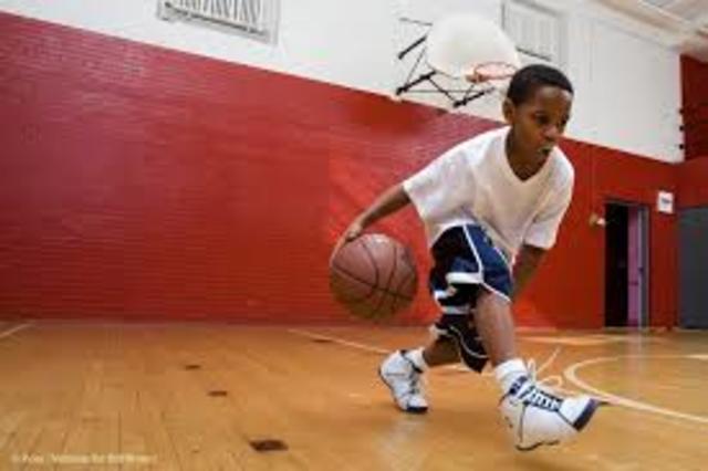 First time playing basketball