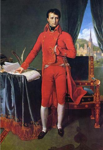 Bonaparte, primeiro cônsul. Quadro de Jean-Auguste.