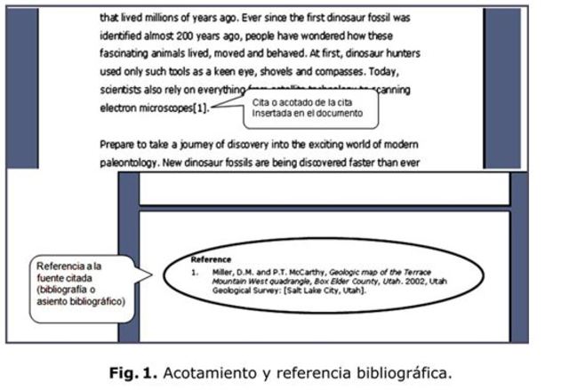 La cita de un documento