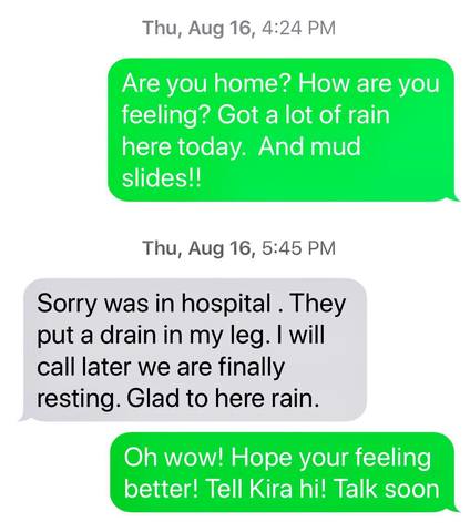 Jim says he has been in the hospital