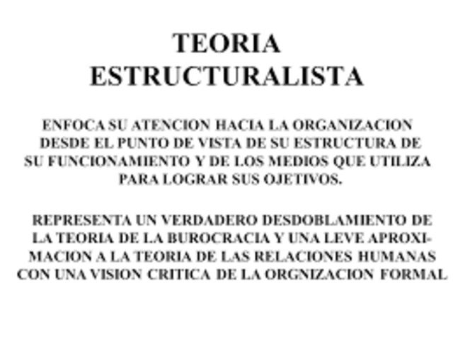 Teoría Estucturalista
