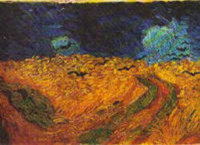 Campo de trigo con cuervos