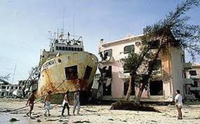 Huracán en  Cancún