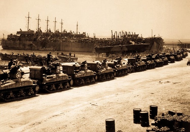 De allierte inntar Sicilia