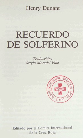 Publicación del libro "Un recuerdo de Solferino"