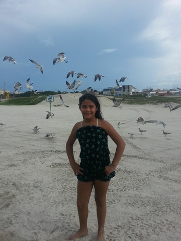 fui a la playa  con mi familia