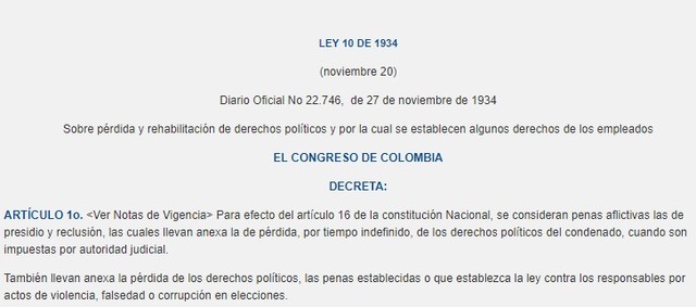 Ley 10 de 1934