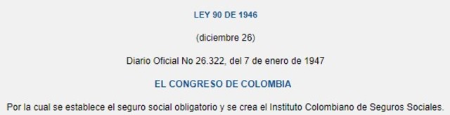 LEY 90 DE 1946