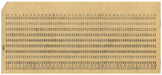 PRIMERA TARJETA PERFORADA