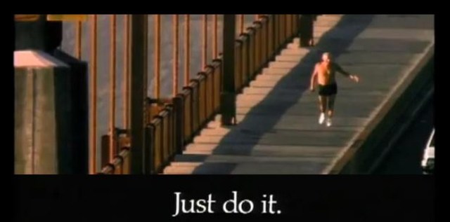 The "Just Do It" slogan is created