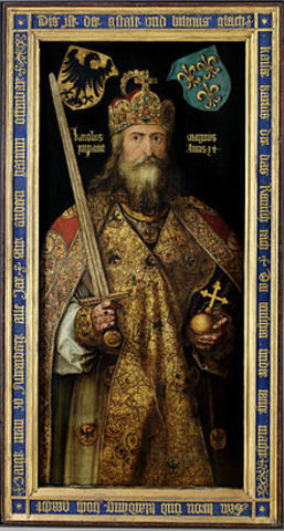 Charlemagne is Crowned "Emperor of the Romans" by the Pope