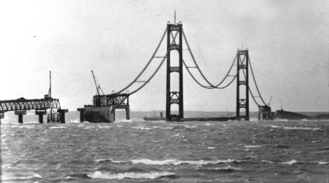 Mackinac Bridge Construction (Historical)