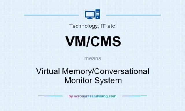 VM / CMS es un SO de máquina virtual