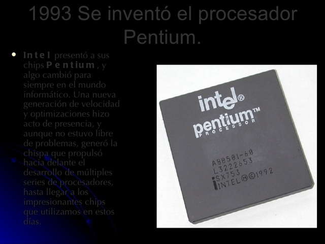 se invento el procesador pentium