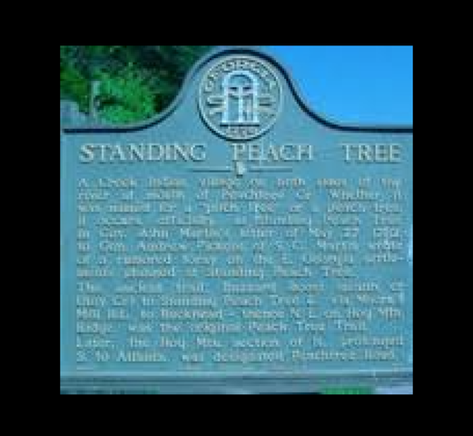 First Written Record of Standing Peachtree
