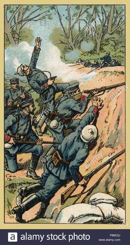 Los alemanes intentan romper la linea defensiva en Verdun