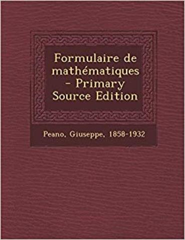 Obra: Le formulaire de Mathématiques