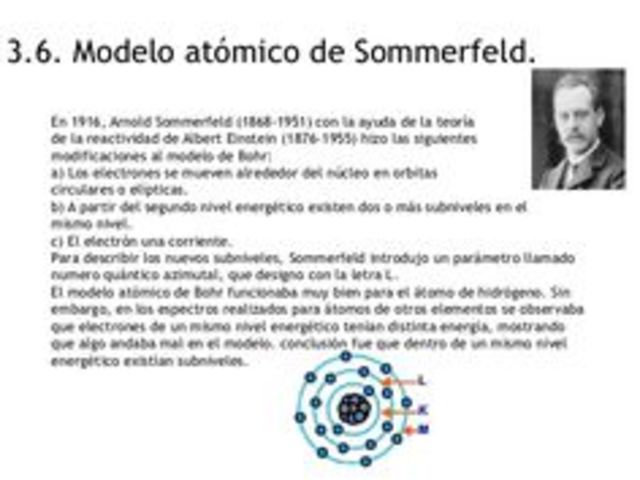 Sommerfeld y su modelo atómico