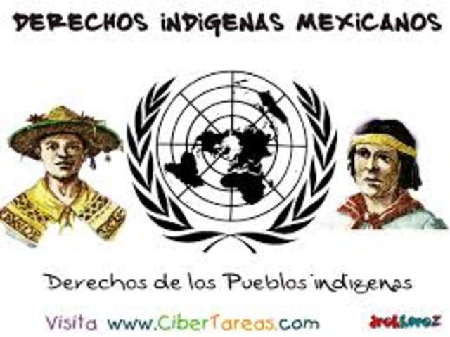 •	Se aprueba por la Asamblea General de las Naciones Unidas la Declaración de las Naciones Unidas sobre los Derechos de los Pueblos Indígenas