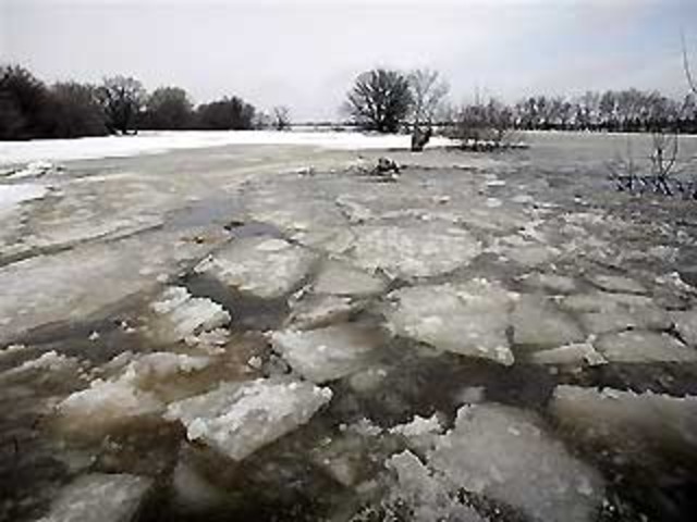 Clark and his men trudged across 200 miles of icy floodwaters up to their chest