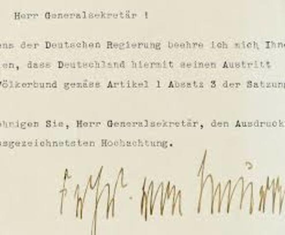 Retiro de Alemania de la Sociedad de las Naciones