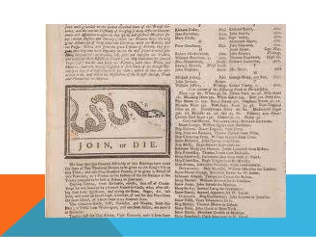 Benjamín Franklin, leyenda “Unión o muerte”