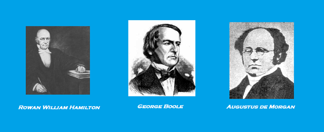 Gorge Boole y Agustus Morgan (álgebra a la lógica.)