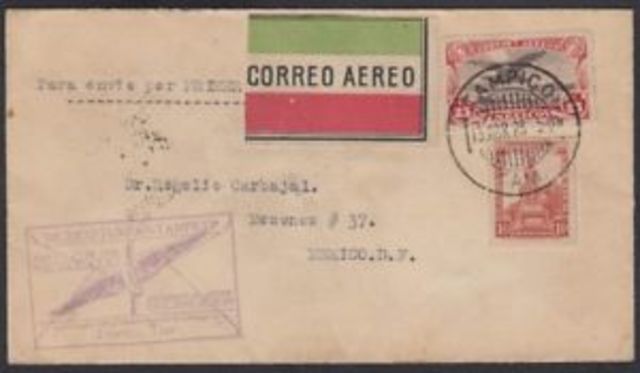 Establecimiento del correo aéreo mexicano.